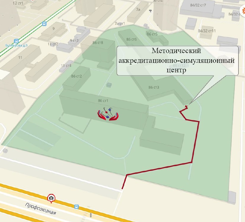 Схема расположения Методического аккредитационно- симуляционного центра по специальности радиотерапия Кафедра рентгенологии и радиологии